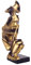 JMAHM Ornaments Silence is Gold Figur Statue Skulpturen Kunstharz übergroße Dekoration Basteln für Zuhause Wohnzimmer (28 cm, Gold)