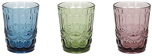 TOGNANA Set di 3 bicchieri da acqua Madame, multicolore, 230 ml.