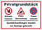 Privatgrundstück Betreten und Parken verboten Videoüberwachung Aufkleber A4 (210x297mm)