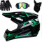 HUSHUI Profi Motocross Helm Dirt Bike Offroad Motorradhelm Set Full Face MTB Mit Schutzbrille Handschuhe Gesichtsbedeckung