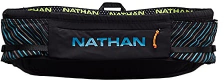 Nathan Pinnacle Belt Hüfttasche Gr. S/M - Hydration - Wasserflasche mit Verschlusskappe - Stabilität durch Schaumstoff - Passend für alle Handys - Schwarz