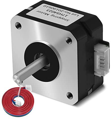 MMOBIEL Nema 17 Schrittmotor Bipolar (17HS4023) 1,8 Grad 4,1V 1A 13 Ncm (18.4oz.in) inkl. 1 m / 3 ft Kabel