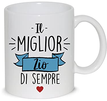 thedifferent Tazza Mug ceramica Miglior zio di sempre per fratelli e zio 350ml festa compleanno idea regalo