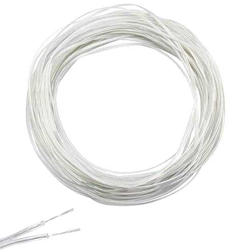 LanYing 20M PVC Cable Eléctrico Transparente 2 hilos Cable PVC Flexible Transparente Anti-Oxidation para Instalar Electrodomésticos de Baja Potencia