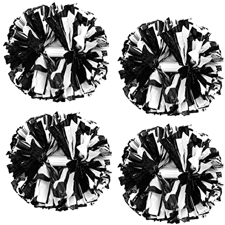 Creatiee Cheerleader-Pompons für Kinder, metallische Cheerleader-Pompons für Jungen, Mädchen, Schule, Sport, Spiele, Teamgeist, Cheerleader, Cheerleader, Cheerleader, Cheerleader-Pompons für Jungen,
