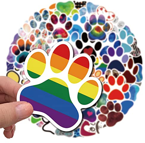 60 Stücke Hunde Pfoten Druck Aufkleber Pfotenabdruck Bärentatze Etiketten Aufkleber, Tiermodellierung Wandtattoo Kinderspielzeug Aufkleber