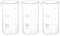 PATIKIL 3uds 500ml Alto Forma Vidrio Precipitados Vaso, 3.3 Borosilicato Vidrio Graduado Impreso Escala Medición Vasos con Caño para Cocina Laboratorio Líquidos