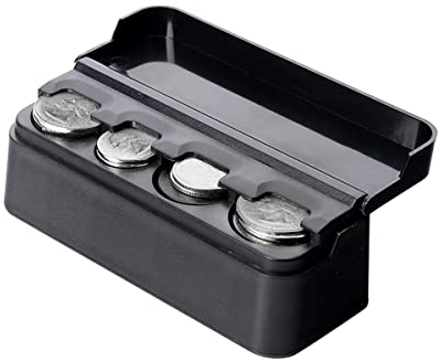 CGEAMDY Boîte à Monnaie Boîte de Rangement de Porte, Organiseur à Pièces de Monnaie, Boîte de Rangement de Pièces de Monnaie Auto Voiture Portable en Plastique Porte, Monnaies pour Voiture