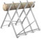 COSTWAY Chevalet de Sciage Pliable en Acier Charge 100KG, Tréteau Portable avec Dents de Scie à Encoches pour Découpe, Support de Coupe Tréteau de Sciage Léger, 83 x 83 x 79 cm