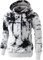 Langarmshirt Herren Oversized Tshirt Herren T-Shirts Für Herren Tshirt Herren Oversize Herren Hoodie Hoodie Damen Oversize Zipper Hoodie Herren Poloshirt Geburtstagsgeschenk Für Männer（1-White,M）