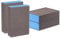 sourcing map 4pcs Sanding Sponge Blocks #120 (400 Grits) Wet/Dry Hand Sanding Sponges, 100x70x25mm Foam Sanding Block Pad for Polishing Kitchen Metal Wood Drywall Furniture, Brown&Blue