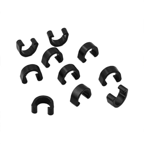 10 Pcs Aluminum Alloy Bike Cable Clips - Brake & Derailleur Shifts Cable Management Clamps for Cycling Gear