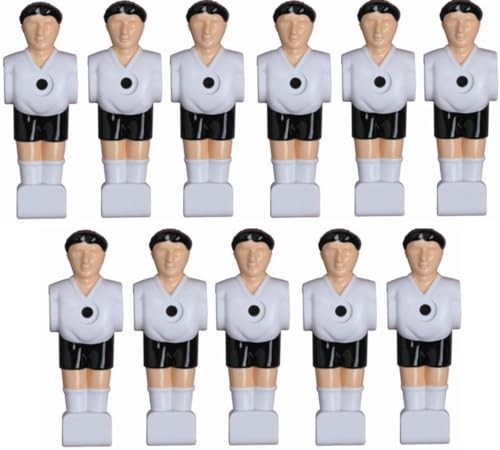 Generisch 11 Stck. Kickerfiguren weiß für 16mm Stangen mit Schrauben und Muttern