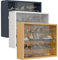 VCM Glasvitrine hängend | Vitrine Glas | Maße: H. 40 x B. 50 x T. 12 cm | Hängevitrine Glas | Modern und platzsparend | Glas Vitrinenschrank - Drivalo S Anthrazit