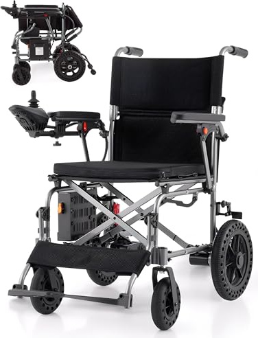 Fauteuil roulant électrique portable pliable ultra léger pour adultes et personnes âgées, moteur de 360 W, fauteuil roulant motorisé tout terrain, approuvé par les compagnies aériennes, hauteur de