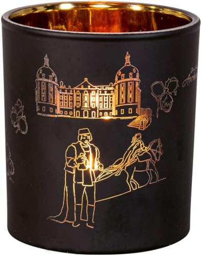 Rudolphs Schatzkiste Teelichthalter aus Glas DREI Haselnüsse für Aschenbrödel ® HxØ Groß12,5x10cm NEU Teelichtständer Märchenleuchter Teelichtleuchter Tischleuchter