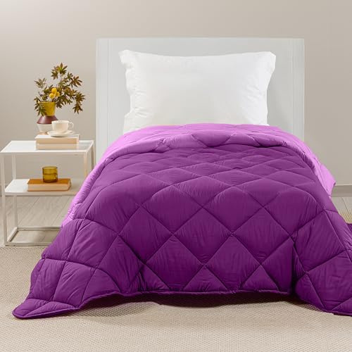Caleffi - Steppdecke für Einzelbett, 170 x 265 cm, aus Mikrofaser, warm, weich und kuschelig, für den Winter, gesteppt, strapazierfähig, waschbar, antiallergisch, hergestellt in Italien