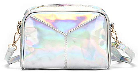 Ralondbey Trendige Umhängetasche, Schultertaschen für Damen, Schultertaschen, Leder, holografische Abendhandtaschen, Hobo-Kuriertasche, Crossbod, Damen-Hobo-Tasche, Handtaschen für Arbeit, Einkaufen,