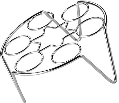 2pcs Egg Air Fryer Rack Egg Holder Egg Rings for Frying Eggs Racks Oven Pan Kitchen Gadgets Egg Cooker Rack Egg Rack Air Fryer Accessories Instant Basket Pot Silver