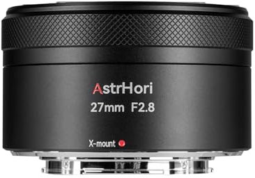AstrHori AF 27mm F2.8 Obiettivo a focale fissa APS-C con grande apertura e messa a fuoco automatica,obiettivo pancake per Fotocamera Mirrorless for Fuji X Attacco(Nero)