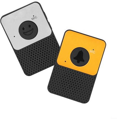 Hasaller Sonnette sans fil en ABS de portée de 305 m, système d'interphone bidirectionnel sans fil pour patients, personnes âgées, handicapées, crèches enceintes