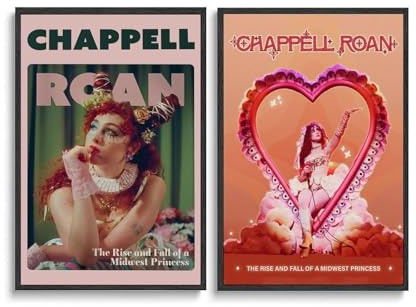 MHAIO 2 Stück Chappell Roan Albumcover-Poster für Zimmer, Wandkunst, Leinwandposter, 30 x 45 cm, Stil 2
