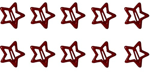 Kleine Haarspangen aus Metall, süße rote Haarspangen, Haarschmuck für Kinder, Mädchen, Frauen, 10 Stück