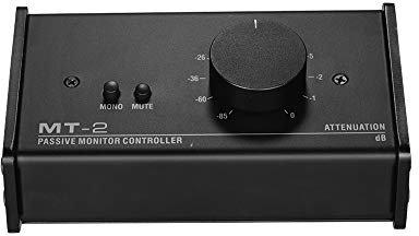 Mesa Mezclas DJ, 2 uds MT-2 controlador de Monitor pasivo Audio con entradas y salidas XLR de 3,5mm admite atenuación