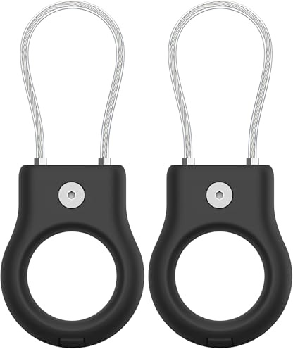 Belkin Custodia per AirTag con filo metallico Secure Holder, guscio protettivo per AirTag, protezione antigraffio per AirTag - Nero, Normal (Confezione da 2)