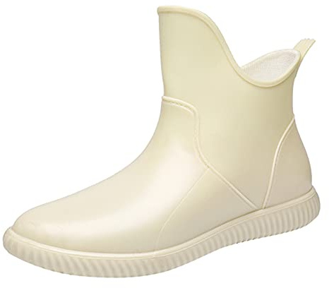 Stivali da pioggia da donna, stivali in gomma, impermeabili, antiscivolo, da giardino, stivali da pioggia, stivali da pioggia, stivali da pioggia, beige., 40 EU