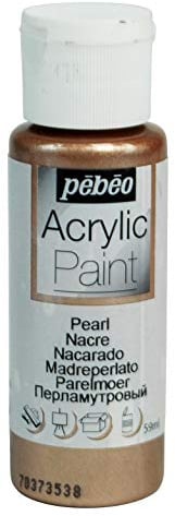 PEBEO Acrylfarbe, 59 ml, Perlbraun, acryl, Braun/Perle, 3.3 x 3.3 x 10 cm