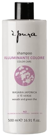 È Pura - Color Care Shampoo - Professionelle Behandlung für farbiges Haar - mit Wasabi und Grünem Tee - 500 ml