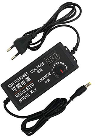 YUNBO Max 60W Netzteil DC 3-12V 5A Spannung Einstellbar Digitalanzeige Trafo Netzadapter für SMD 5050 2835 LED Streifen