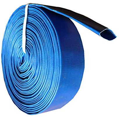 RocwooD - Manguera Plana de 2 Pulgadas de PVC con Bomba de Descarga de Agua, riego Plano, Color Azul