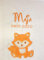 KIDDI-MEDIA Babydecke mit Name und Geburtsdatum Bestickt/kuschelig weich / 1A Qualität (Beige - Fuchs)