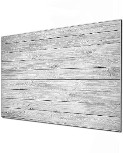 banjado Glas Magnettafel 120x80cm / Magnetwand Glas/Magnetpinnwand als Memoboard Glas/Pinnwand Magnettafel Küche, Büro, Kinderzimmer inkl. 4 Magnete & Montageset - Weiß Gebeizt
