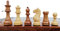 Staunton Schachfiguren mit 2 extra Königinnen, 8,9 cm, beschwertes goldenes Rosenholz - Forever Chess Set