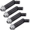 sourcing map Pente Plafond Adaptateur 180/355 Degré Pivotant pour Lustre Plafond Pendentif Lumière Noir 4Pcs