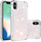 IMEIKONST Compatible with iPhone XS Glitter Case, Liquid Sparkle Quicksand Clear Transparent Sequin Girls Slim TPU Bumper Silicone Shockproof Cover for iPhone XS/X. Star Pink YBW