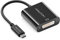 deleyCON Adaptador USB C a DVI Conversor - 1080p Full HD - Enchufe USB C a Toma DVI - Proyector de PC Portátil Smartphone a Monitor de TV - Negro