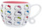 Silver Buffalo Sanrio Hello Kitty Faces and Bows Pattern Round Body Loop Handle Ceramic Mug, 15.9 Ounces