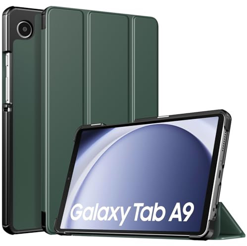 TiMOVO Custodia Protettiva Compatibile con Samsung Galaxy Tab A9 8.7 2023, Sottile e Leggero, Cover Protettiva a Guscio Posteriore Rigido per Galaxy Tab A9 8.7 SM-X110/X115/X117, Verde Notte