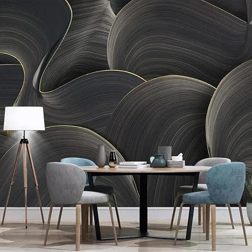 HAN MAN XIU Papier peint 3D peinture murale abstrait line art salon chambre autocollant décoration