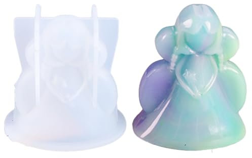 Silikonform Engel Mädchen Fee Ringe Harz Kerzenform Betender Engel Silikonformen Silikon Engel Junge & Mädchen Formen für Schokolade