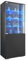 Vladon Vitrine Granada, Made in Germany, Vitrinenschrank mit Glastür und Glaseinsatz inkl. LED, Anthrazit matt/Schwarz matt (50 x 122,5 x 34,5 cm)