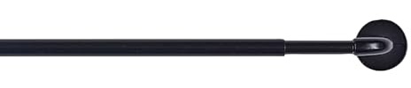 CINTACOR | Barre de Vitrage Extensible, Tringle à Rideaux sans Percage, Adhésive, Barre Telescopique en Métal Cadre de Fenêtre, Installation Facile sans Vis, Diamètre 10mm | 1 unité | Noir, 60-110cm