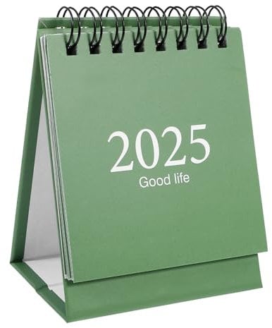SHINEOFI Dekorativer Schreibtischkalender 2024–2025 Monatlicher Desktop-kalender Stehender Kalender Für Die Bürodekoration