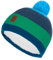 Trollkids Kinder Strickmütze Gryllefjord, Frischgrün/Mystik Blau, 52-56cm