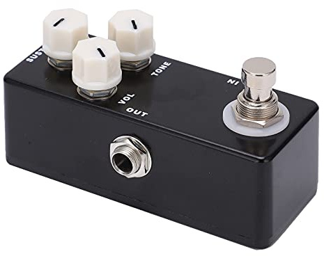 LiebeWH Mini Muff Fuzz Gitarreneffektpedal True Bypass-Schalter mit Einstellbarem Sustain-Ton und Lautstärke, Kompaktes Metall-Fußpedal für E-Bass-Gitarren-Multiboard