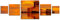 Sinus Art Wandbild 5 teilig 160x50cm - Landschaftsfotografie – Istanbul Maiden Turm bei Sonnenaufgang